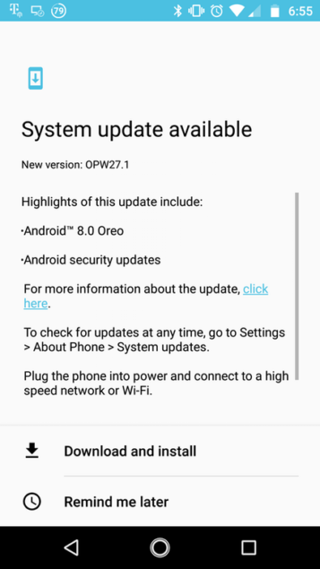 The Android One edition of the Moto X4 is now receiving Oreo 5