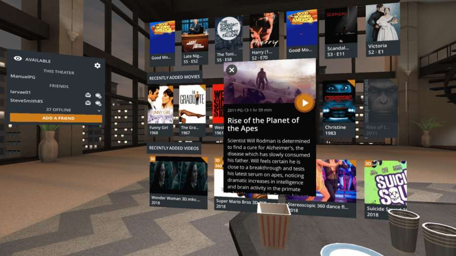 Plex VR with co-watching feature comes to Daydream 3