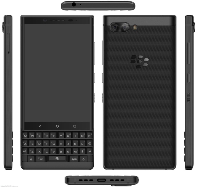 Rumored BlackBerry KeyTwo device leaks in press render 2