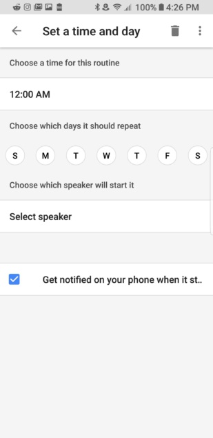 Routines can be scheduled in Google Home 4