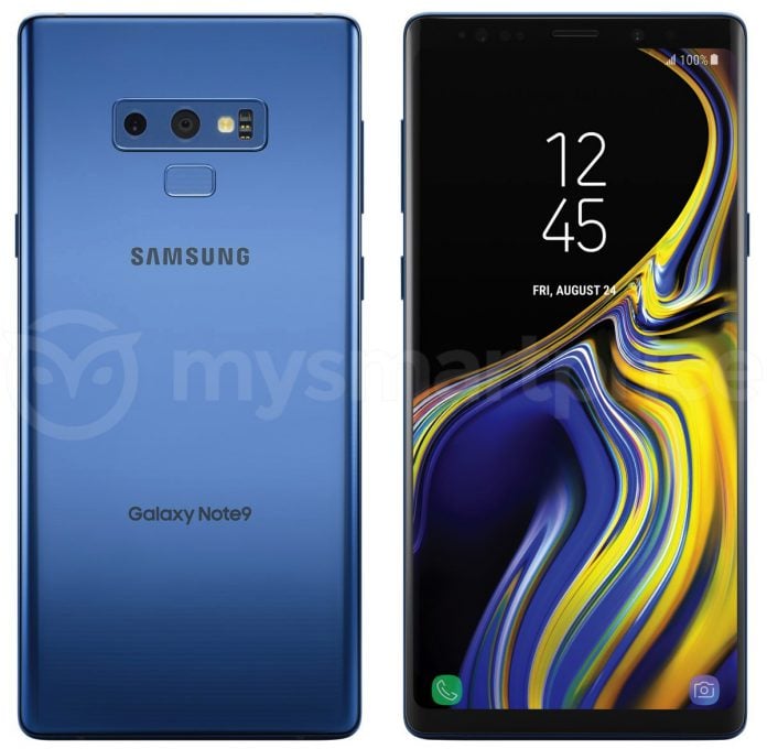 Samsung Galaxy Note9 renders show blue and purple options 3