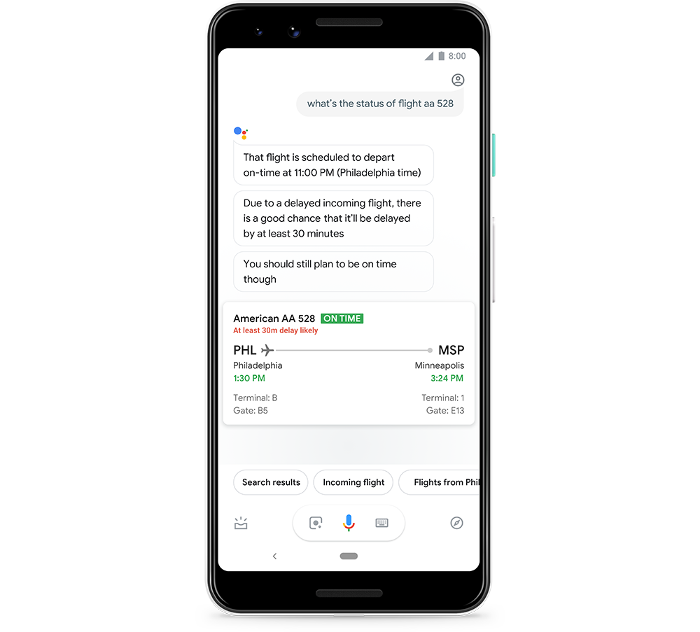Google Assistant can now predict if your flight is delayed 5