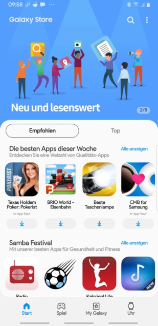 Samsung changes Galaxy Apps to Galaxy Store, sprinkles some One UI design in 5