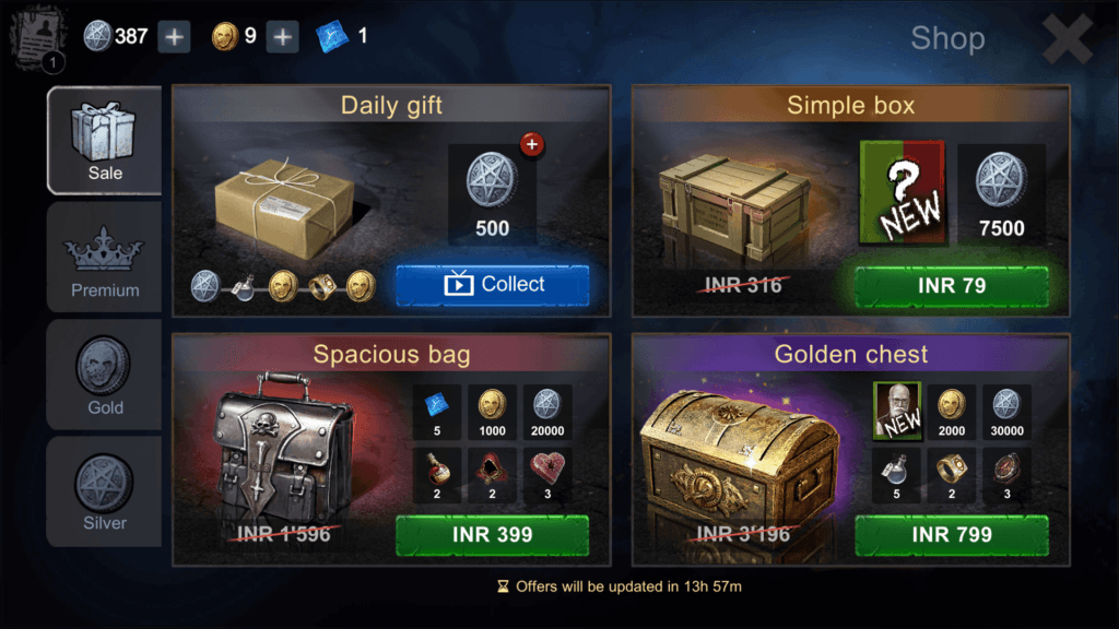 Collect Items from Daily Gifts