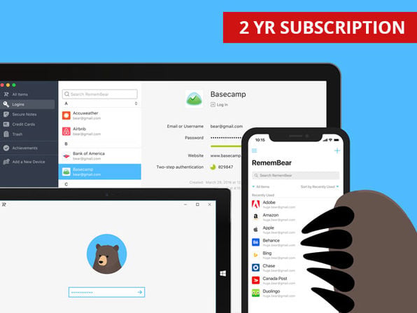 [TA Deals] Save over 30% on subscriptions to RememBear Password Manager 3