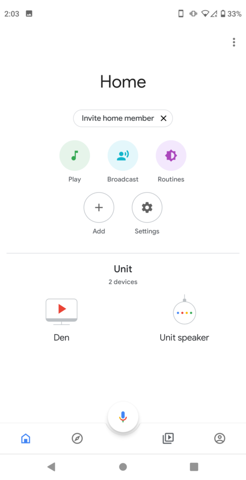 Google Home app 