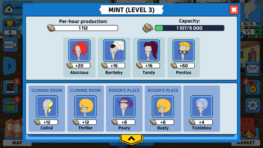 Add more Rogers in rooms to generate more resources