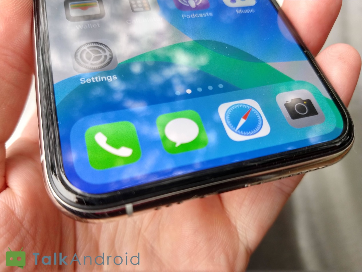 Closeup of iPhone home screen