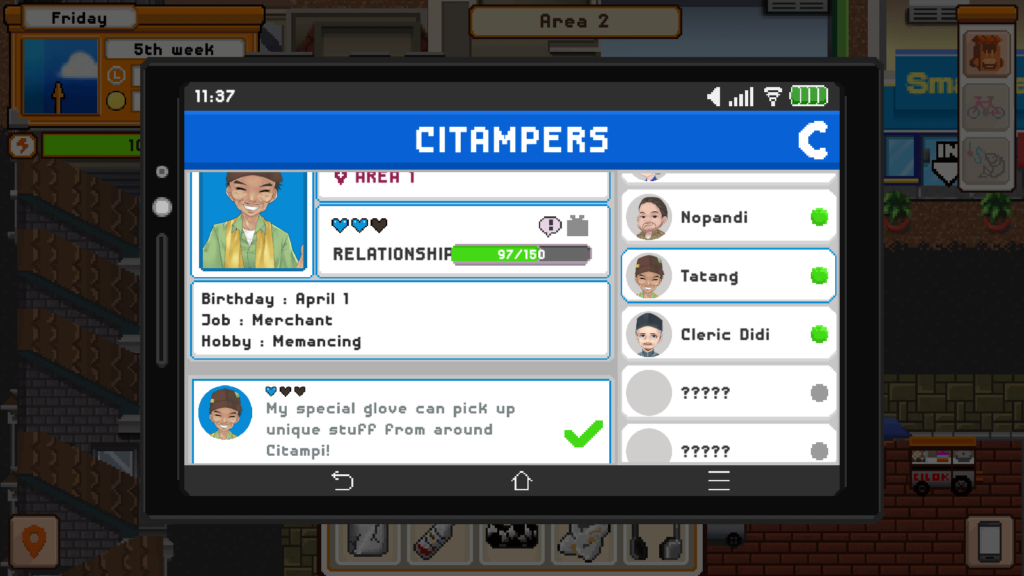 Build friendship with Tatng to get glove from him.