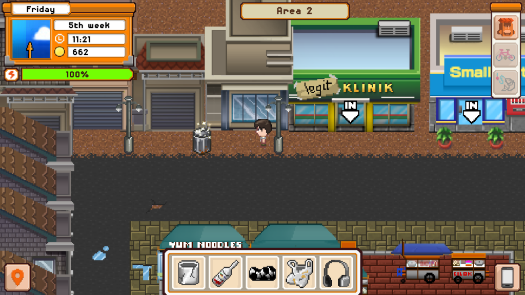 Look for garbage cans and trash chutes to pick waste items and sell them.