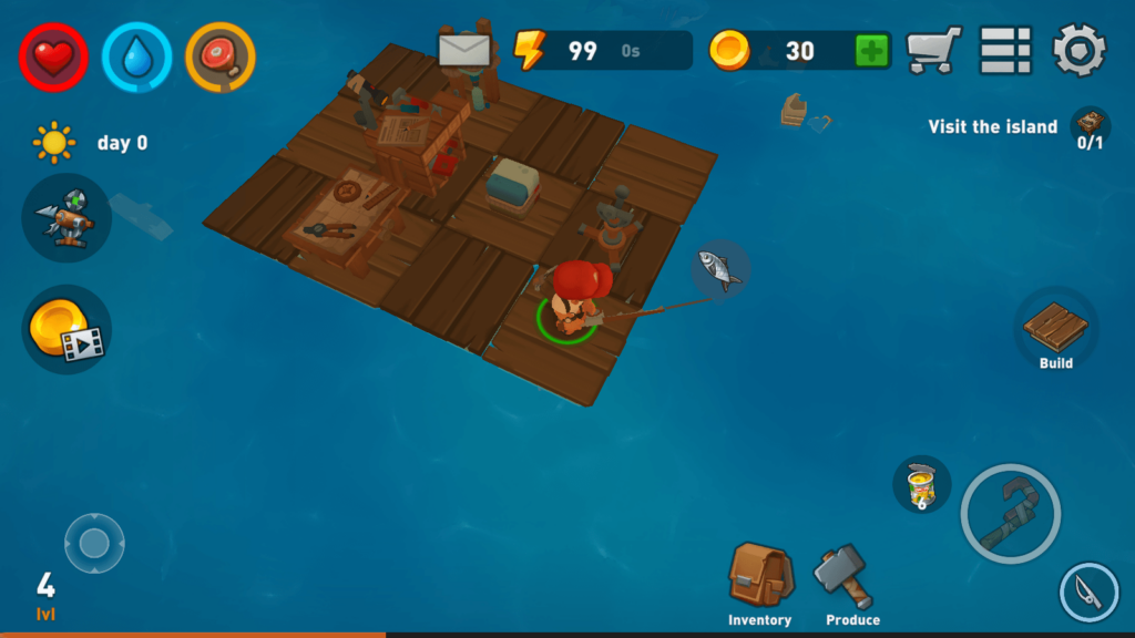 Catching fish in Epic Raft