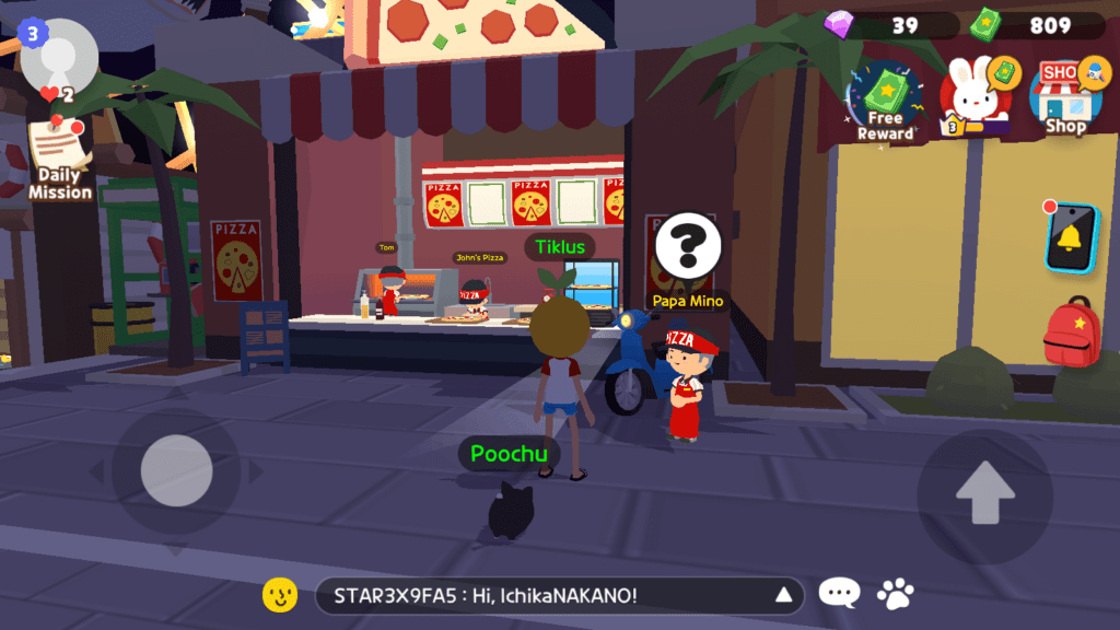 Go to Papa Mino to take pizza missions