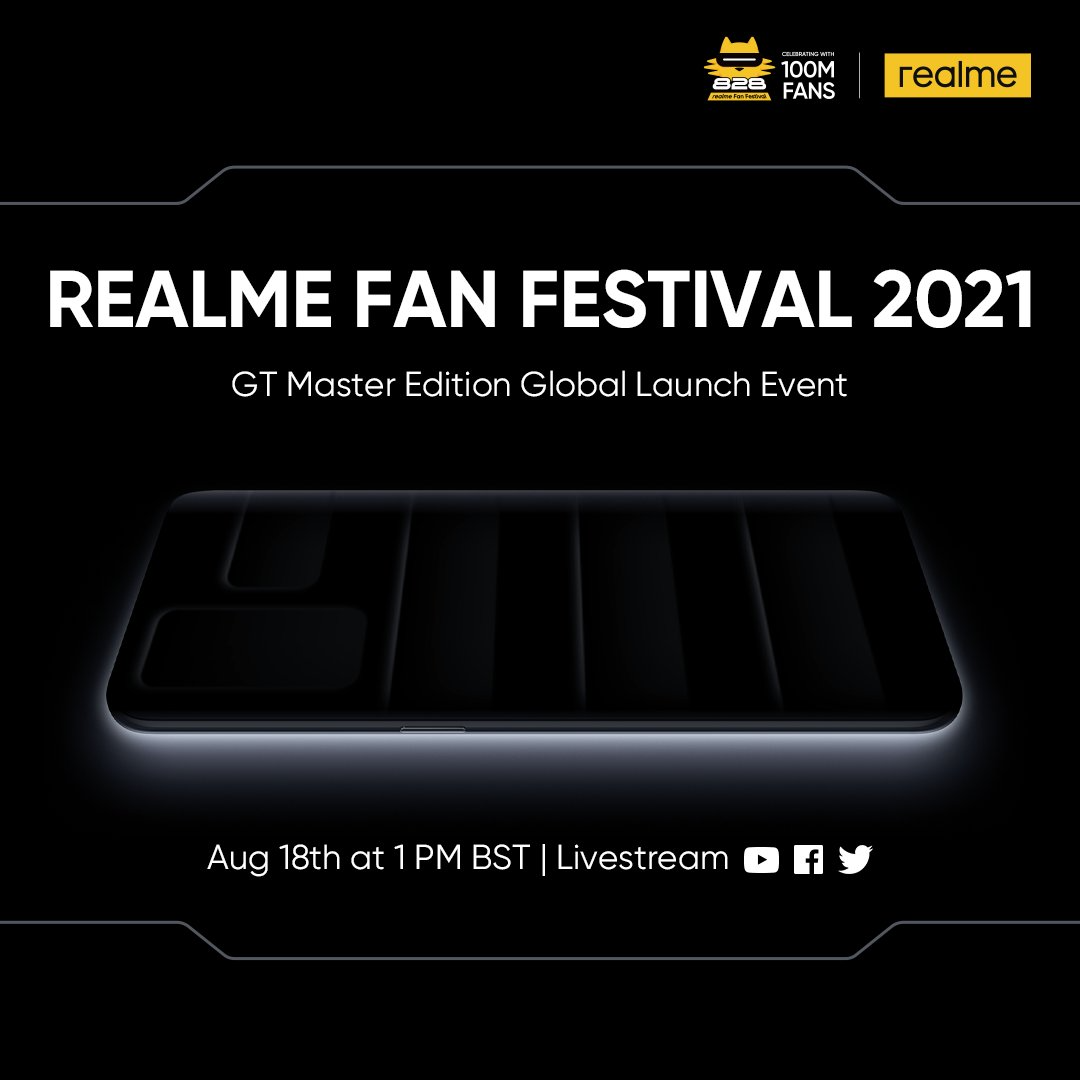 Realme will launch the GT Master Edition Series and its first laptop on August 18th 7