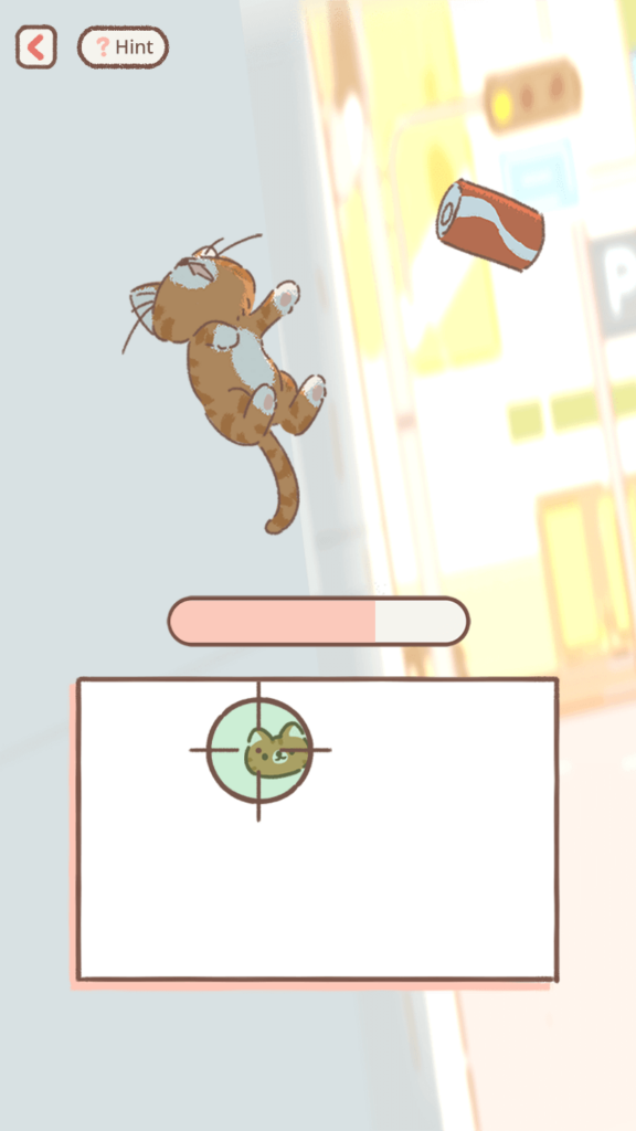Follow the cat and move the target