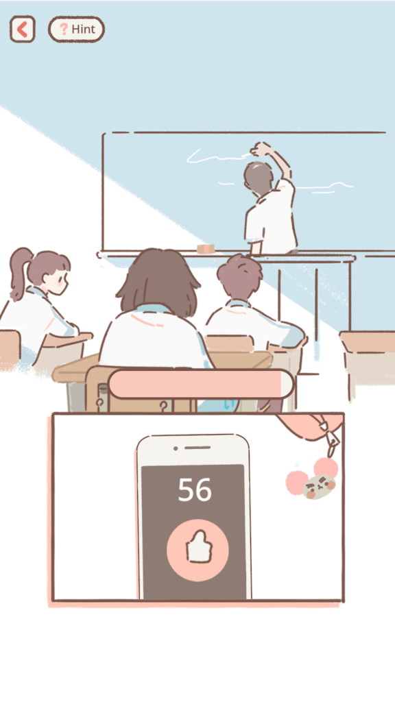 Press the like button before the exclamation mark appears above the teacher