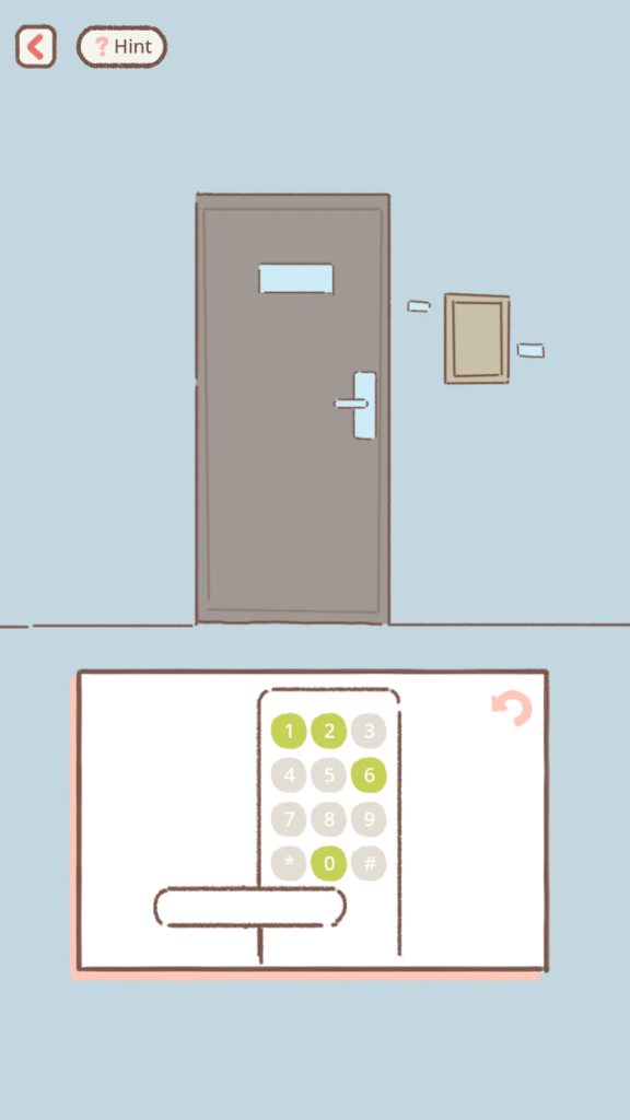Door code in Purrfect Tale