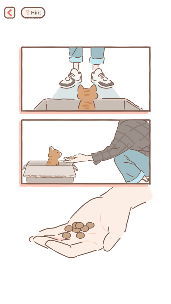 Tap on food particles