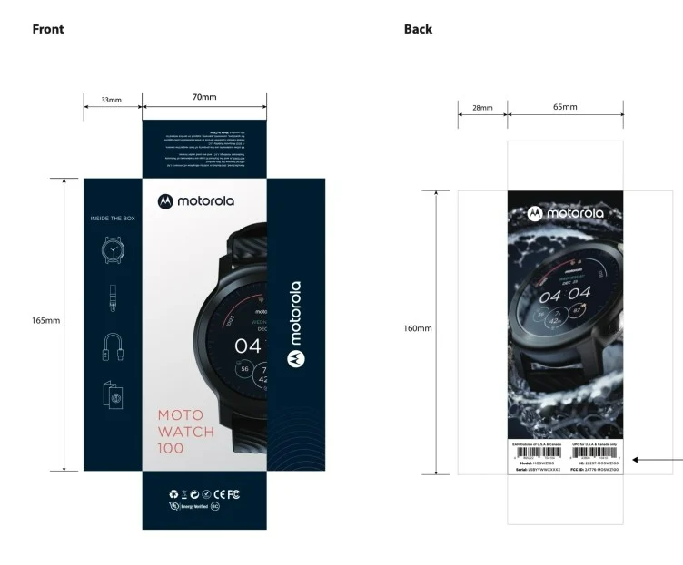 After a 2-year hiatus, the next Motorola-licensed wearable could be the entry-level 'Moto Watch 100' 8