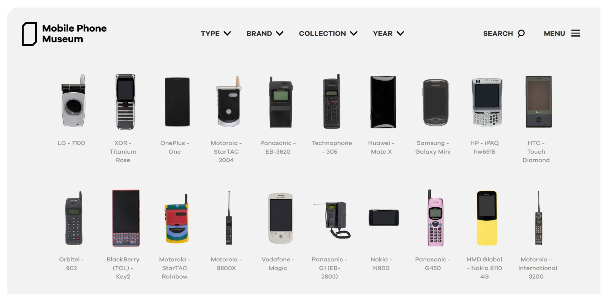 Check out over 2,100 phones from as far back as 1984 on the Mobile Phone Museum website 5