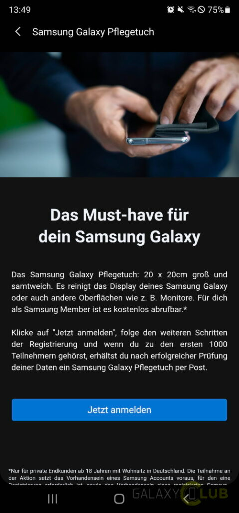 Samsung's Cleaning Cloth is bigger and cheaper* than Apple's $19 Polishing Cloth 6
