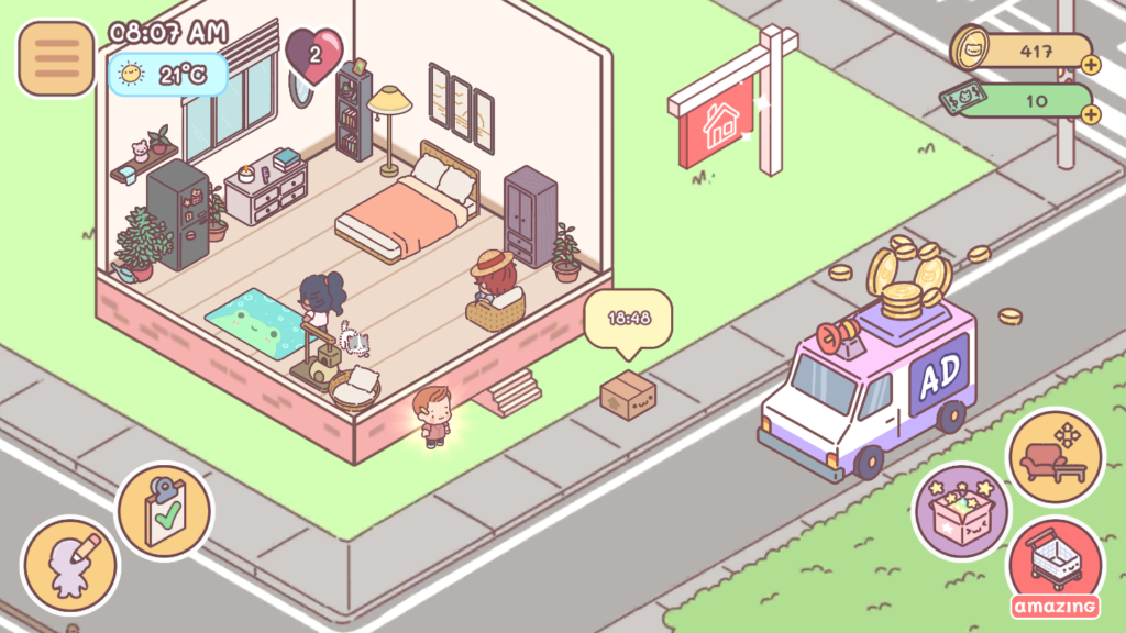 Tap the van to earn bonus coins