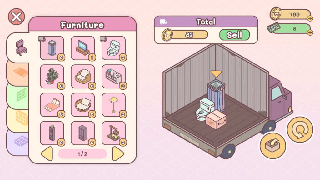 Putting old unwanted items to the truck
