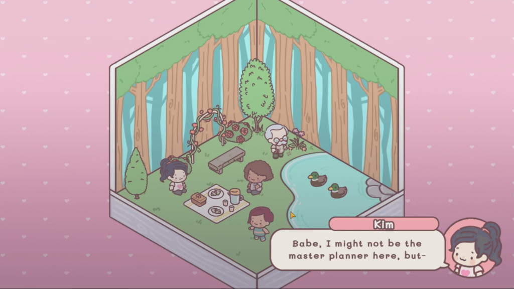 The garden area - your first date location