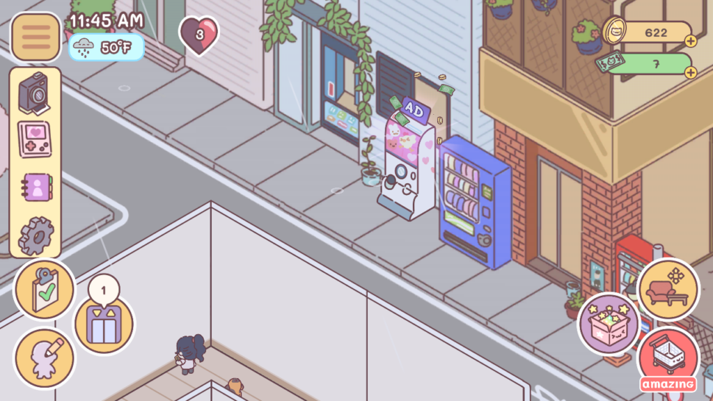 Tap the white gacha machine to get your free rewards