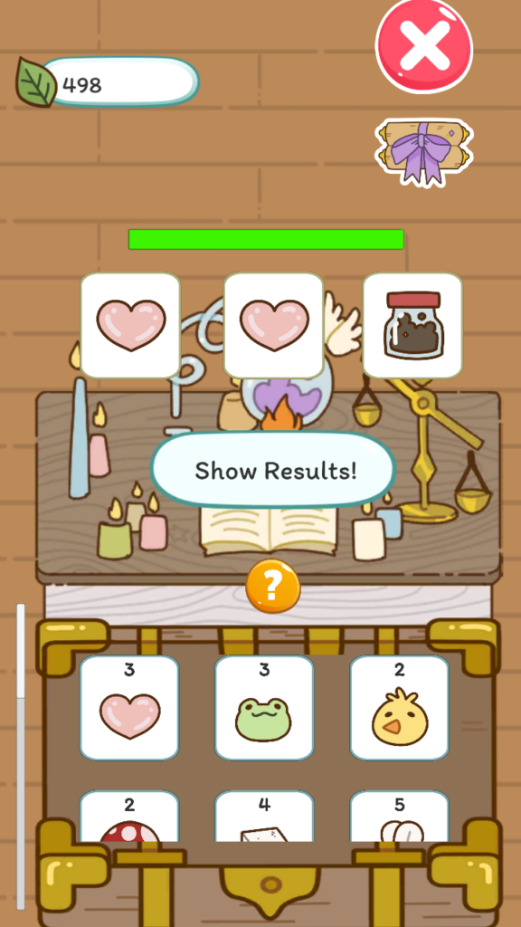 Tap the show results button.