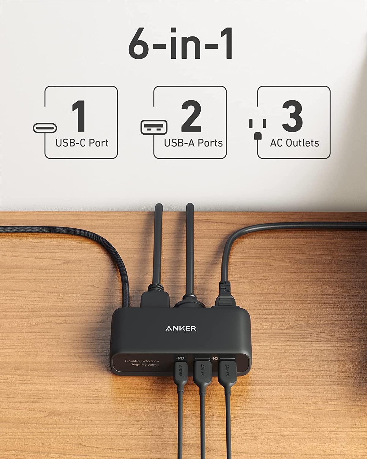 [Deal] Save $10 on Anker's 6-in-1 USB-C Power Strip with PD Charging 4