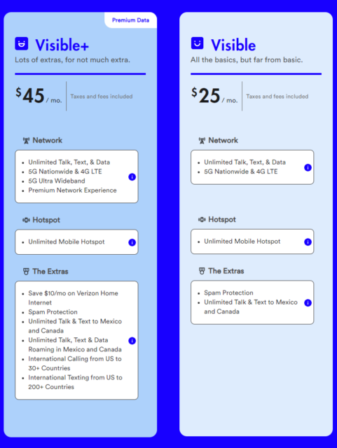 Already affordable, Visible's basic plan is now reduced to $25 monthly 4