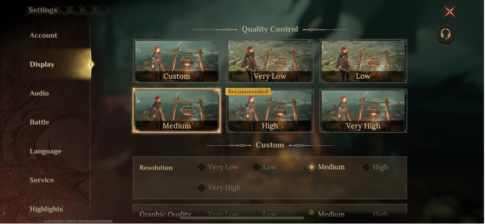 use the right setting