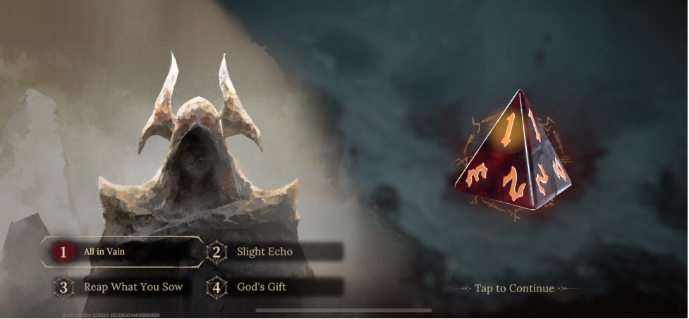 rolling dices in dragonheir: silent gods
