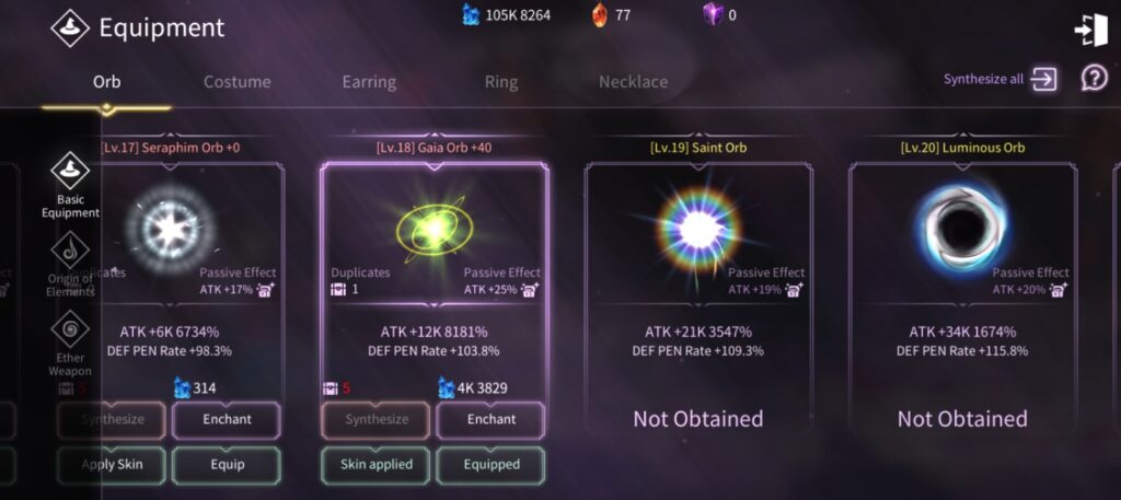 Magical Girl - Idle Pixel Hero orbs