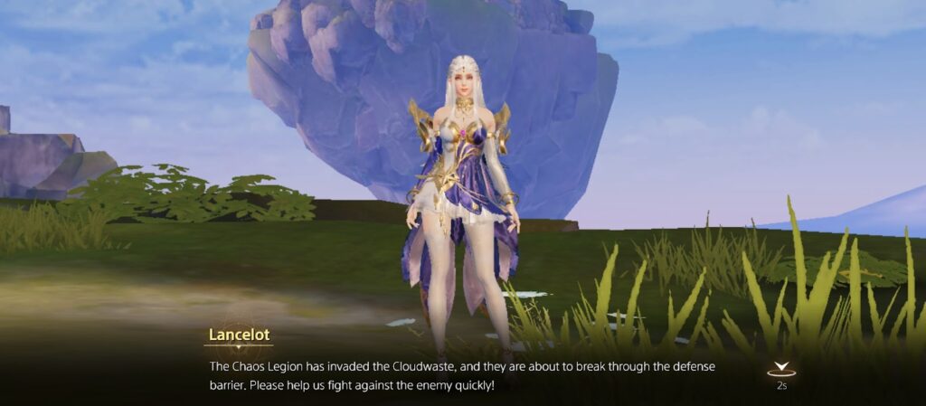 image showing the character receiving instructions for quests