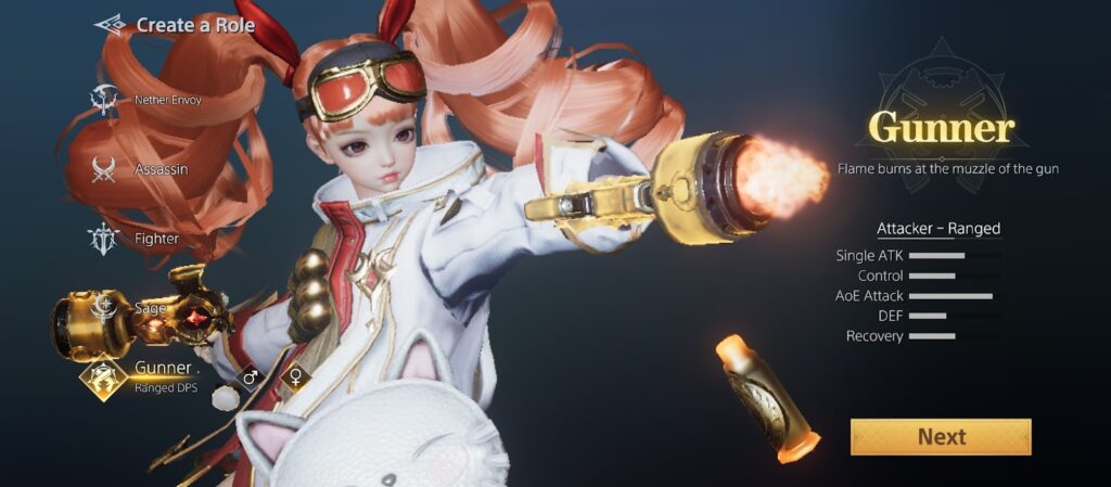 An in-game character undergoing customization