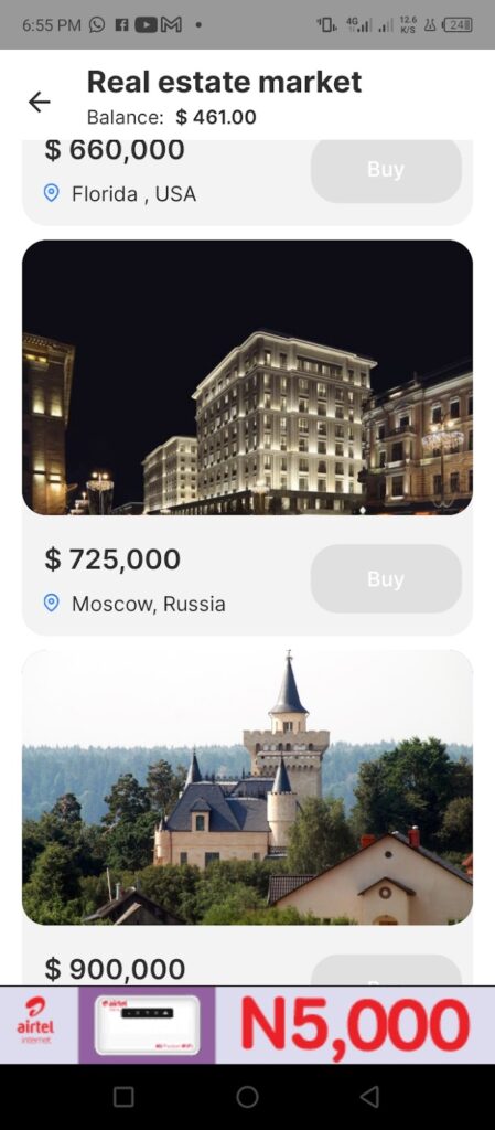 Various expensive estates that have been put up for sale