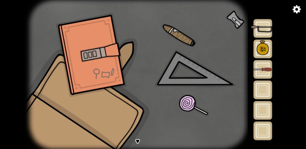 measuring items with a ruler to unlock a notebook