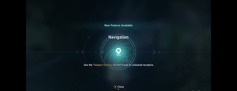 Image showing the unlocking of a new feature "navigation" in the 1.4 update.
