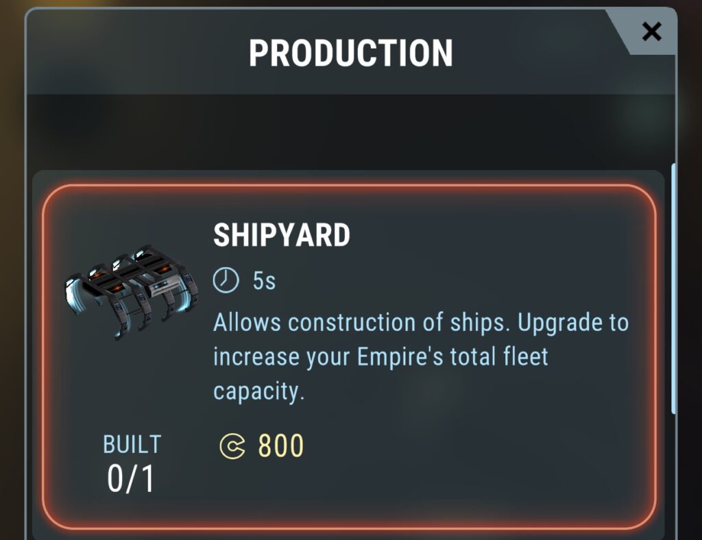 Hades Star - Shipyard information and upgrades