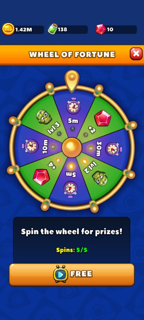Idle Zombie Miner Gold Tycoon Wheel of Fortune