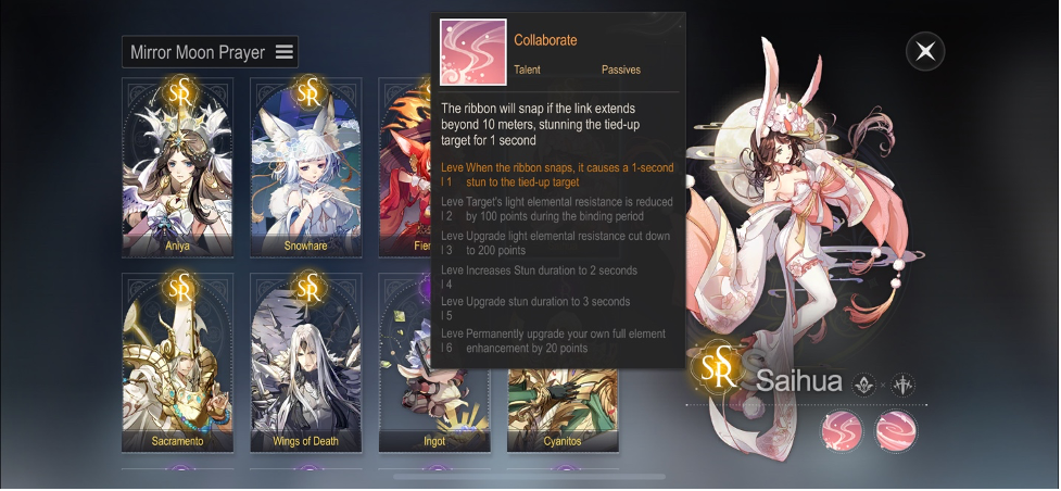 saihua passive talent