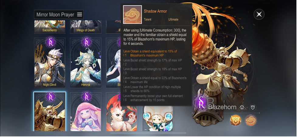 Blazehorn ultimate talent