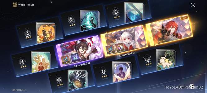 Warp result Honkai Star Rail