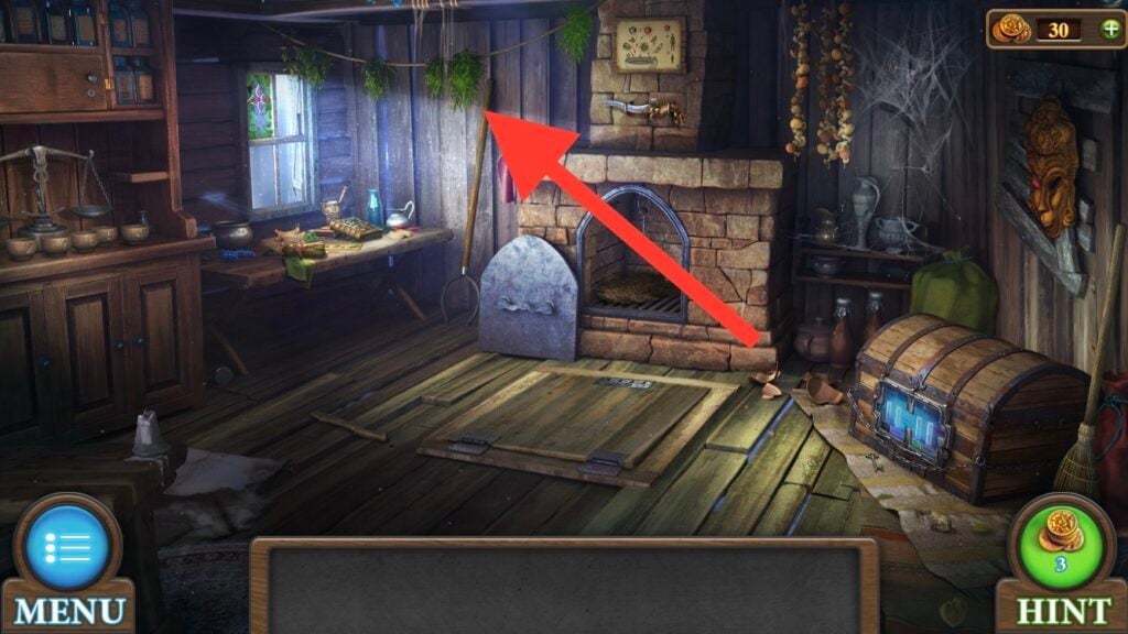 location of the rope in Tricky Doors level 1
