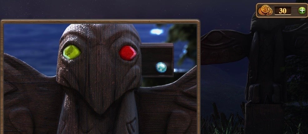 the owl statue in Tricky Doors level 1