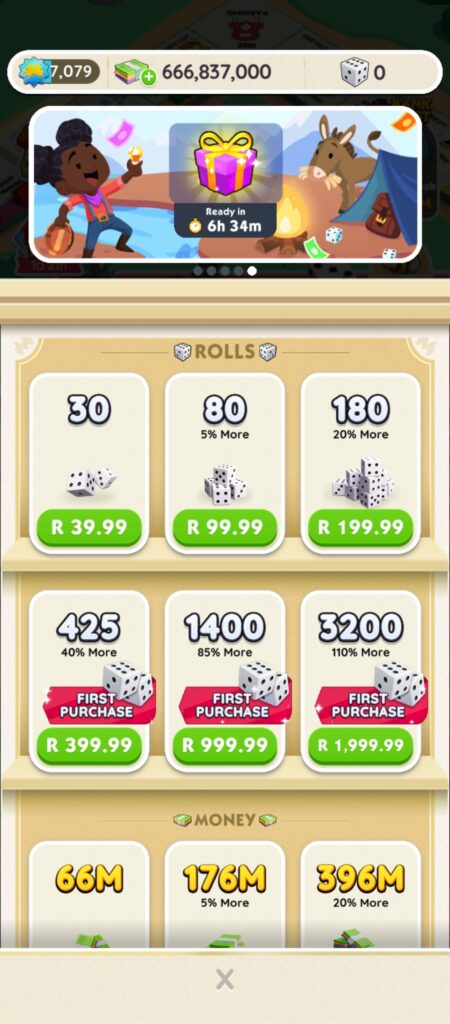 Daily gifts