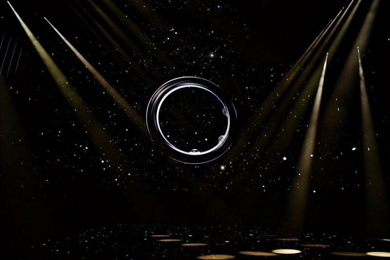 A teaser image showing the upcoming Galaxy Ring.