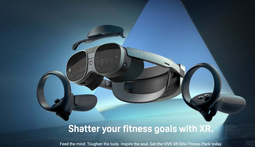 HTC Vive VR headset for fitness tracking