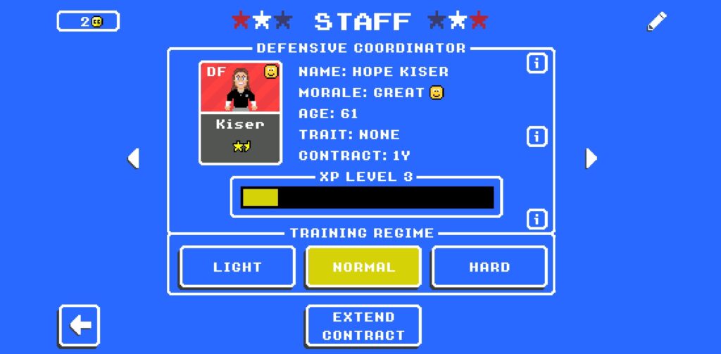A Defensive Coordinator in Retro Bowl.